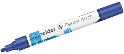 Image de Marqueurs acryliques Schneider, Paint-It 310/320/330, couleur:bleu, largeur de trait:4 mm