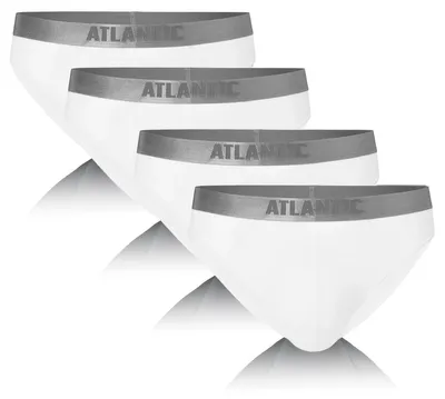Immagine prodotto di Slip da uomo, modello Atlantic, colore bianco, in modal e cotone