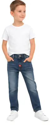 Image de Jean pour garçon, marque Original Marines, coupe droite, bleu marine, taille 5/6 ans, 122