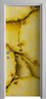 Produktbild von Tür Selbstklebende 80x210 cm Türfolie Türtapete Klebefolie - Ananas saftig gelb