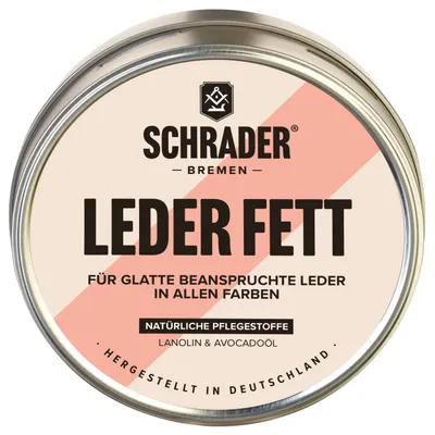 Produktbild von SCHRADER Leder Fett - Pflegt strapaziertes Glattleder - wirkt wasserabweisend - 200ml -  Germany