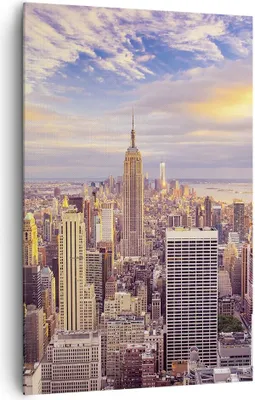 Produktbild von Bild auf Leinwand - Leinwandbild - Einteilig - New York Stadt - 80x120cm - Wand Bild - Wanddeko - Wandbilder - Leinwanddruck - Kunstdruck - Wanddekoration - Leinwand bilder - Wandbild - PA80x120-3638