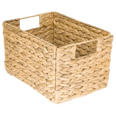 Produktbild von HMF 37242 Aufbewahrungskorb, faltbarer Korb geflochten aus Wasserhyazinthe, Größe M, 32 x 23 x 20 cm