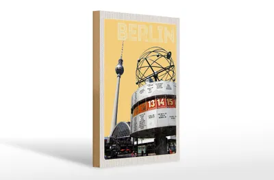 Produktbild von Holzschild Reise 20x30cm Berlin Deutschland Stadtmitte Platz