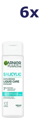 Productafbeelding van 6x Garnier Pure Active Salicylzuur Exfolierende Vloeibare Verzorging 120ML