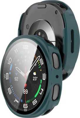 Produktbild von Schutzhülle mit Glas für Samsung Galaxy Watch 8 40 mm, Bizon Case Watch Adamo, Grün