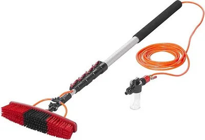 Produktbild von Waschbürste mit robustem Teleskopstiel (116-450 cm) und Seifenspender