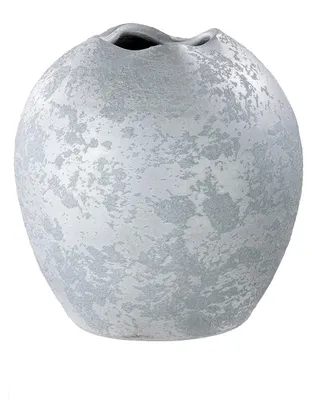 Produktbild von Gilde Vase, bauchig, "Barcelos", Keramik, silberfarben, VE 2, H. 22 cm, D. 22 cm 28932 4063387289327