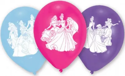 Image de Ballons en latex Princesses, 6 pcs
