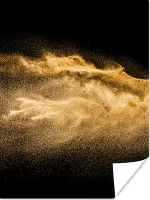 Produktbild von MuchoWow® Poster Sand - Gold - Schwarz - Luxus - Kunst 120x160 cm - Wandbilder