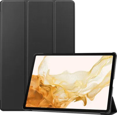 Produktbild von Samsung Galaxy Tab S10 Plus Hülle - Tri-Fold Ständer Klapphülle mit Schlaf/Wach-Funktion - Schwarz