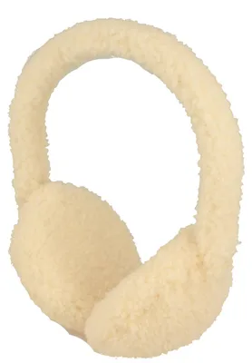 Unifarbene kuschlige Webpelz Earmuff von Hut-Breiter in weiß