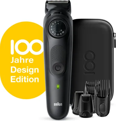 Produktbild von Braun BeardTrimmer 81728158, Waschbar, Wechselstrom/Batterie, Schwarz