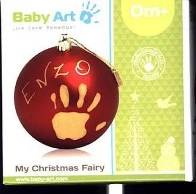 Image de Baby Art My Christmas Fairy, Set de décoration de Noël à empreinte manuelle, 0M+, 10cm, Rouge
