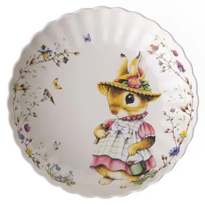 Obrázek produktu pro Villeroy & Boch, miska "Spring Fantasy", střední velikost, Anna, 23,5 x 23,5 x 4,5 cm, zelená/bílá, kód: 1486443828, EAN: 4003686409187