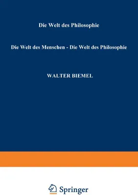Produktbild von Die Welt des Menschen - Die Welt der Philosophie
