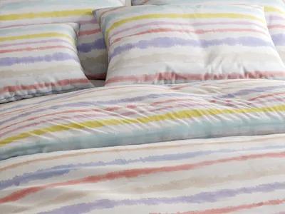 Produktbild von Renforcé-Baumwolle-Bettwäsche LINKY bunt Bettwäsche-Dimension: 70 x 90 cm | 140 x 200 cm