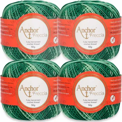 Produktbild von 4 Stück Garn "Freccia Multicolore 6" | Häkelgarn aus 100 % Baumwolle mit langen Fasern (Farbe 09432)