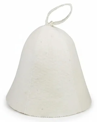Produktbild von Saunahut aus Wollfilz (Naturweiß 1001) Saunamütze mit witzigen Motiven, Filz Kopfschutz Saunakappe Filzkappe Mütze Filzhut Kappe Sauna Hut