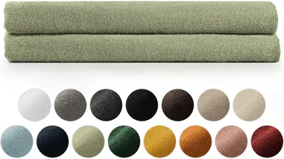Produktbild von Blumtal Premium Frottier Handtücher Set mit Aufhängschlaufen - Baumwolle  , weich, saugstark - 2X Saunatuch (80x200 cm), Pastel Green (Grün)