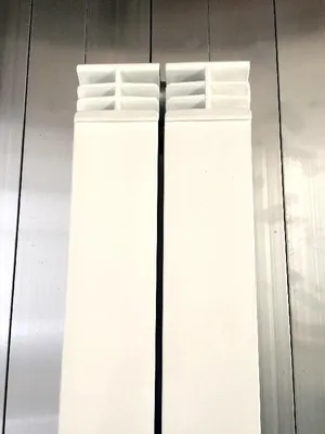 Zdjęcie produktu dla Grzejnik aluminiowy typu "Glieder" do montażu ściennego, model Sole 2000 – element grzejnika, przyłącze 1 cal, rozstaw otworów montażowych 80 mm