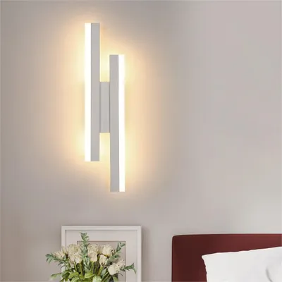 Immagine prodotto di Lampada da parete Riserva, illuminazione interna a LED, design moderno, 16W, luce bianco caldo 3000K, colore bianco – 16W, bianco, 3000K