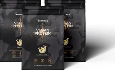 Produktbild von GYMTRAIL® Veganes Eiweißpulver aus Erbsenprotein 1500g | Pflanzliches Proteinpulver mit essenziellen Aminosäuren | Ohne Soja und Süßungsmittel mit Birkenzucker | Vanilla