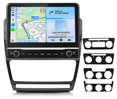 Immagine prodotto di Autoradio per Skoda Octavia II 1Z3 1Z5 2008-2013 senza fili, CarPlay, Android Auto, navigatore GPS, DSP, Wi-Fi, 2+64 GB, 10,1 pollici, Bluetooth