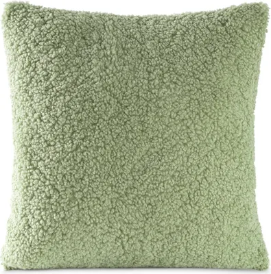 Image de Eurofirany Taie d'oreiller imitation peau de mouton vert 45 cm x 45 cm