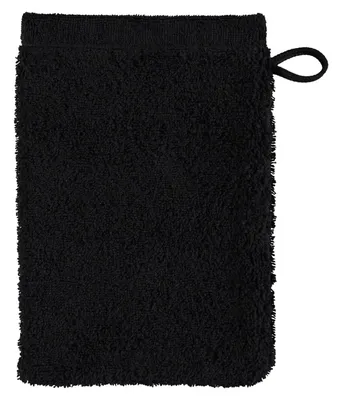 Produktbild von Waschhandschuh - Schwarz - Baumwolle - 16 x 22 cm