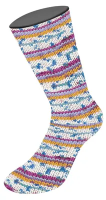 Immagine prodotto di Lana Grossa - Miles wide 6 veli 150g Alpaca Print 1109 fucsia viola viola zafferano giallo bianco grigio blu jeans