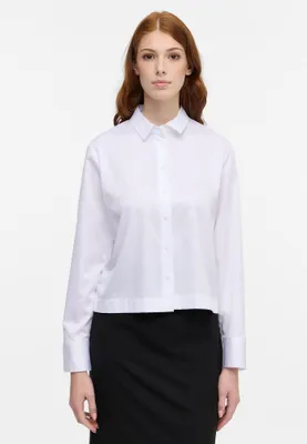 Produktbild von Eterna - Damen LANGARM Bluse, SATINBINDUNG, (5585 D373), Größe:48, Farbe:Weiß (00)