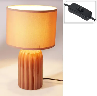 Productafbeelding van Cilgro tafellamp, keramiek - sfeervolle kinderlamp, bruin, 23x23x38 cm