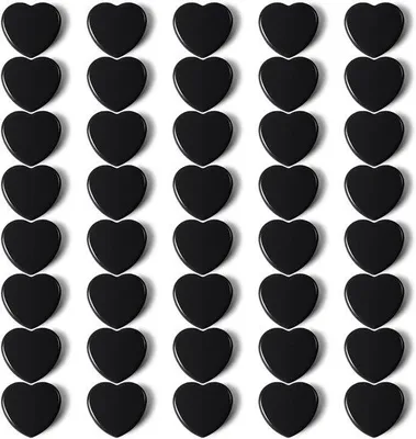 Image de Aimants adhésifs puissants, 40 pièces, noirs, pour tableau d'affichage et réfrigérateur