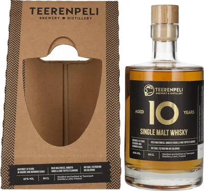 Produktbild von Teerenpeli 10 Years Old Single Malt Whisky 43% Vol. 0,5l in Geschenkbox