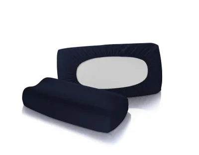 Produktbild von Fleuresse Vital-Comfort Jersey-Bezug für Nackenstützkissen marine