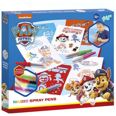 Produktbild von Totum PAW Patrol magische Sprhstifte Bastelset mit Schablonen