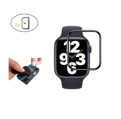 Produktbild von 2 Stück 9H Displayschutz passt für Apple Watch Series 6, 40mm Schutzglas mit Aufbringhilfe