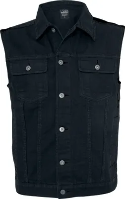 Produktbild von Urban Classics Denim Vest, Größe: Xxl; Farbe: Black/Raw