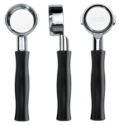 Bodenloser Siebträger 57 mm für Lelit, schwarz eloxiert
