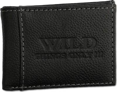 Obrázok produktu pre Peňaženka z pravej kože Wild Things Only RFID Blocker čierna 9,5x1,5x6,5cm vrátane prívesku D2OPJ800S