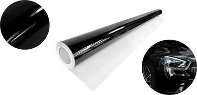 Produktbild von Autofolie Glanz 150x200 cm - Schwarz Glanz - Klebefolie Auto mit Luftkanal-Kleber und UV-Schutz - Selbstklebend Folie für Innen und Außen - Auto Folierung für Tuning - Carwrappingfolie