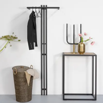 Produktbild von Spinder Design Garderobenständer Senza 5, Schwarz, Höhe 190 cm