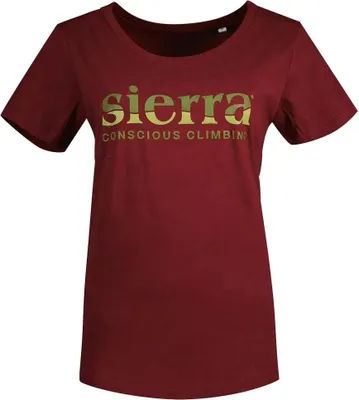 Image de Sierra Climbing Burgundy T-shirt à manches courtes Rouge S Femme Rouge S