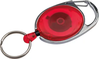 Produktbild von Schlüsselanhänger mit Karabiner und ausziehbarem Schlüsselring / Farbe: rot