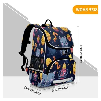 Produktbild von Süßer Astronauten-Rucksack mit Gekritzelstern für Schüler, große Tasche für Kinder