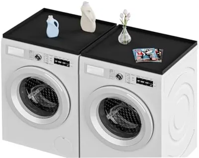 Produktbild von PromoHome® Antirutsch Waschmaschinen-Schutzmatte – 2 Stück Silikonmatten, 60x60 cm, Grau