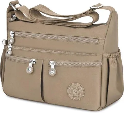 Productafbeelding van Dames middelgrote schoudertas - Casual, waterdicht, nylon, lichtgewicht, crossbody tas voor dagelijks gebruik