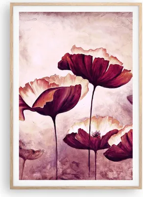 Produktbild von Gerahmtes Poster - Rahmen in heller Eiche - Mohn Blume Wiese - 70x100 cm - Wand Bild - Wanddeko - Wandbilder - Wandposter - Bilderrahmen - Bilder - Kunstdruck - Wandbild - P2NPA70x100-3934