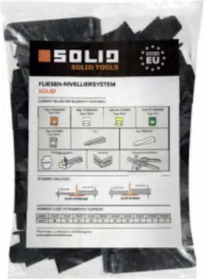 Produktbild von NAJDER Solid Fliesen Nivelliersystem - Keile (50 St.) Fliesenverlegung Satz für Fliesenstärke 3-16 mm - Fliesenverlegehilfe  EU…